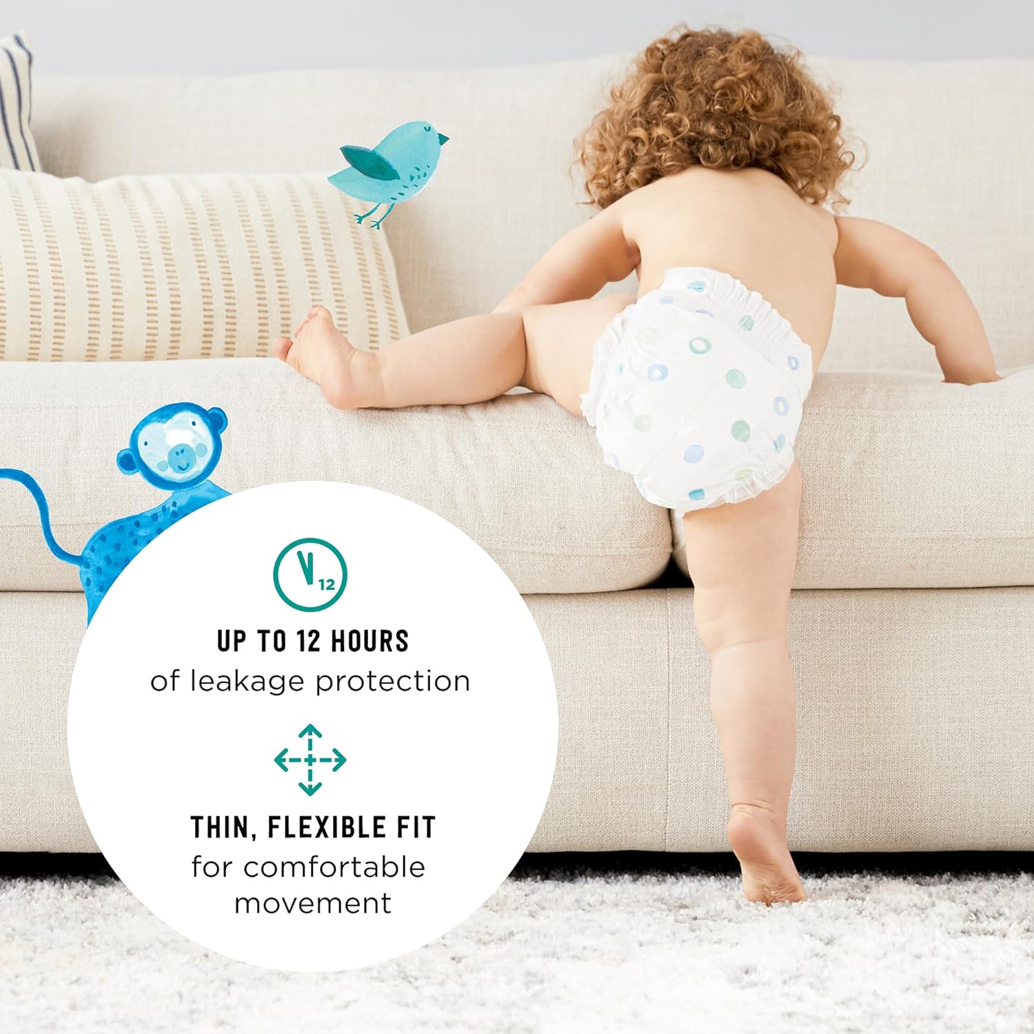 Amazon Brand - Mama Bear Gentle Touch Diapers, Hypoallergenic, Newborn, White, 120 Count (4 Pack of 30 ) - Image 5